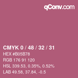 Color code: CMYK 0 / 48 / 32 / 31 | qconv.com