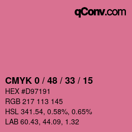 Color code: CMYK 0 / 48 / 33 / 15 | qconv.com