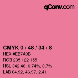 Color code: CMYK 0 / 48 / 34 / 8 | qconv.com