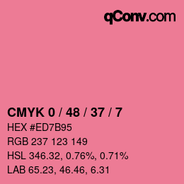 Color code: CMYK 0 / 48 / 37 / 7 | qconv.com