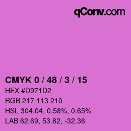 Color code: CMYK 0 / 48 / 3 / 15 | qconv.com
