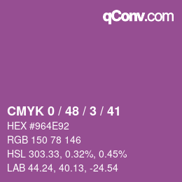 Color code: CMYK 0 / 48 / 3 / 41 | qconv.com