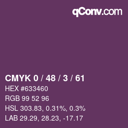 Color code: CMYK 0 / 48 / 3 / 61 | qconv.com