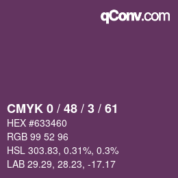 Color code: CMYK 0 / 48 / 3 / 61 | qconv.com