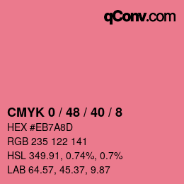 Color code: CMYK 0 / 48 / 40 / 8 | qconv.com