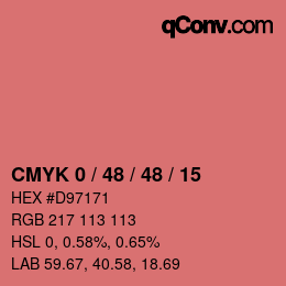 Color code: CMYK 0 / 48 / 48 / 15 | qconv.com