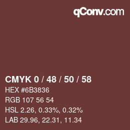 Color code: CMYK 0 / 48 / 50 / 58 | qconv.com