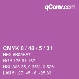 Color code: CMYK 0 / 48 / 5 / 31 | qconv.com