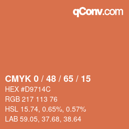 Color code: CMYK 0 / 48 / 65 / 15 | qconv.com