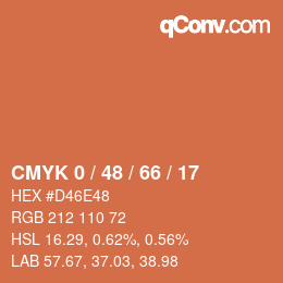 Color code: CMYK 0 / 48 / 66 / 17 | qconv.com