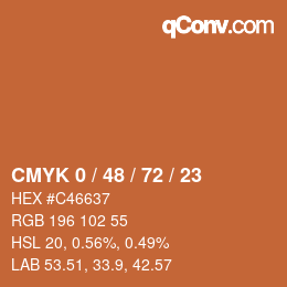 Color code: CMYK 0 / 48 / 72 / 23 | qconv.com