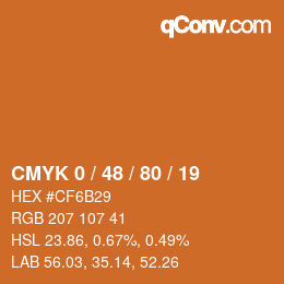 Color code: CMYK 0 / 48 / 80 / 19 | qconv.com