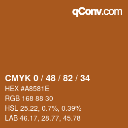 Color code: CMYK 0 / 48 / 82 / 34 | qconv.com