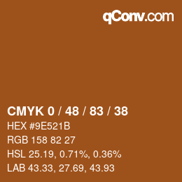 Código de color: CMYK 0 / 48 / 83 / 38 | qconv.com