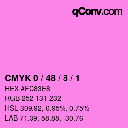 颜色代码: CMYK 0 / 48 / 8 / 1 | qconv.com