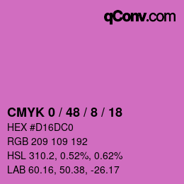 Color code: CMYK 0 / 48 / 8 / 18 | qconv.com