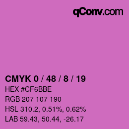 Color code: CMYK 0 / 48 / 8 / 19 | qconv.com