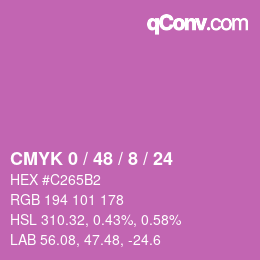 Color code: CMYK 0 / 48 / 8 / 24 | qconv.com