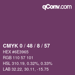Color code: CMYK 0 / 48 / 8 / 57 | qconv.com