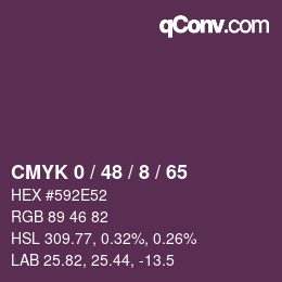 Color code: CMYK 0 / 48 / 8 / 65 | qconv.com