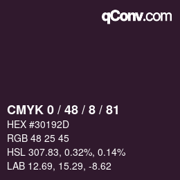 Color code: CMYK 0 / 48 / 8 / 81 | qconv.com