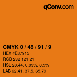 Color code: CMYK 0 / 48 / 91 / 9 | qconv.com