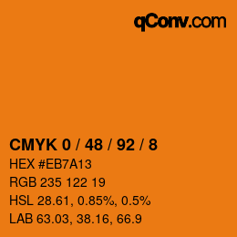 Color code: CMYK 0 / 48 / 92 / 8 | qconv.com
