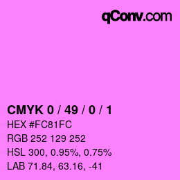 Color code: CMYK 0 / 49 / 0 / 1 | qconv.com
