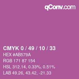Color code: CMYK 0 / 49 / 10 / 33 | qconv.com