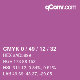 Código de color: CMYK 0 / 49 / 12 / 32 | qconv.com