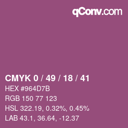 Color code: CMYK 0 / 49 / 18 / 41 | qconv.com