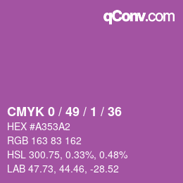 Color code: CMYK 0 / 49 / 1 / 36 | qconv.com