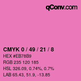 Color code: CMYK 0 / 49 / 21 / 8 | qconv.com