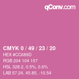 Color code: CMYK 0 / 49 / 23 / 20 | qconv.com