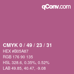 Farbcode: CMYK 0 / 49 / 23 / 31 | qconv.com