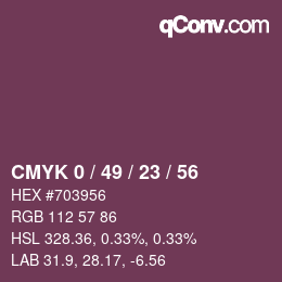 Código de color: CMYK 0 / 49 / 23 / 56 | qconv.com