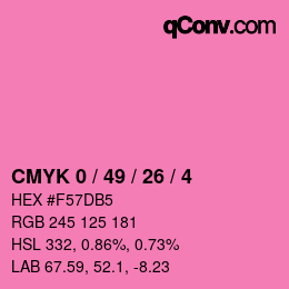 Color code: CMYK 0 / 49 / 26 / 4 | qconv.com