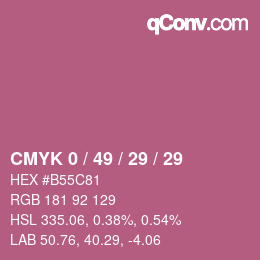 Color code: CMYK 0 / 49 / 29 / 29 | qconv.com