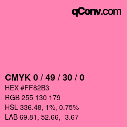Color code: CMYK 0 / 49 / 30 / 0 | qconv.com