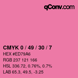 Color code: CMYK 0 / 49 / 30 / 7 | qconv.com