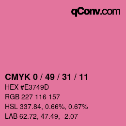 Código de color: CMYK 0 / 49 / 31 / 11 | qconv.com