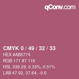 Color code: CMYK 0 / 49 / 32 / 33 | qconv.com