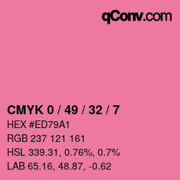 Color code: CMYK 0 / 49 / 32 / 7 | qconv.com