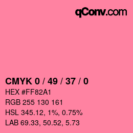 Color code: CMYK 0 / 49 / 37 / 0 | qconv.com
