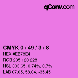 Color code: CMYK 0 / 49 / 3 / 8 | qconv.com