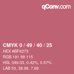 Color code: CMYK 0 / 49 / 40 / 25 | qconv.com