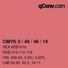 Color code: CMYK 0 / 49 / 46 / 14 | qconv.com