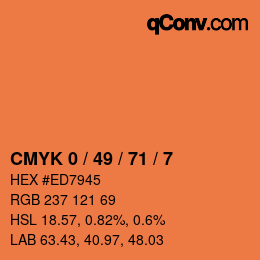 Color code: CMYK 0 / 49 / 71 / 7 | qconv.com