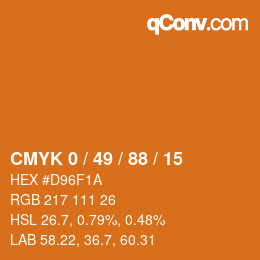 Color code: CMYK 0 / 49 / 88 / 15 | qconv.com