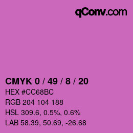 Color code: CMYK 0 / 49 / 8 / 20 | qconv.com